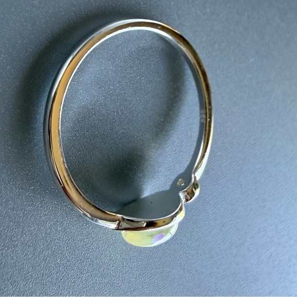 Sterling Silver Opal Teardrop Ring with Sparkling Accent - Picture 10 of 13